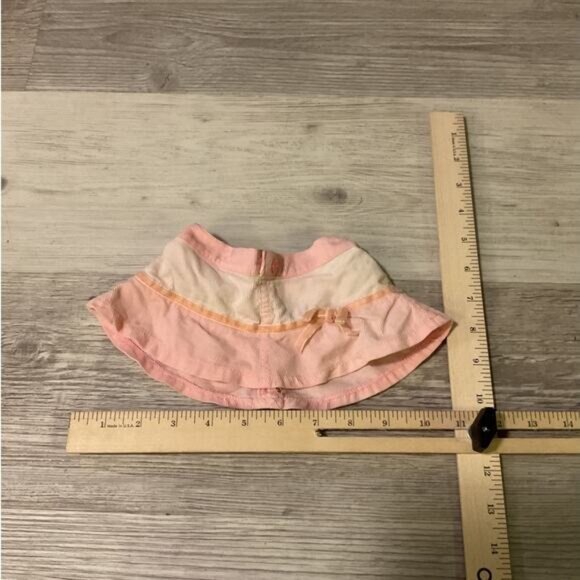 Build A Bear Corduroy Skirt Pink Bow Button Elastic Waist clothes Outfit - Picture 3 of 4